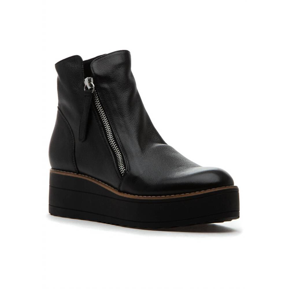 NEW SILENT D women's nene boots in black sole leather